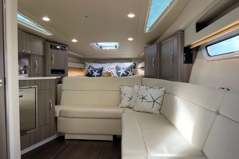 Slide: The Image of Luxurious interior of 2012 Regal 35 Sport Coupe with modern furnishings and elegant design. - 37