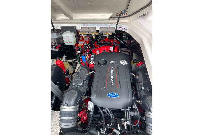 Slide: The Image of Engine compartment of a 2012 Regal 35 Sport Coupe with Volvo Penta engine. - 51
