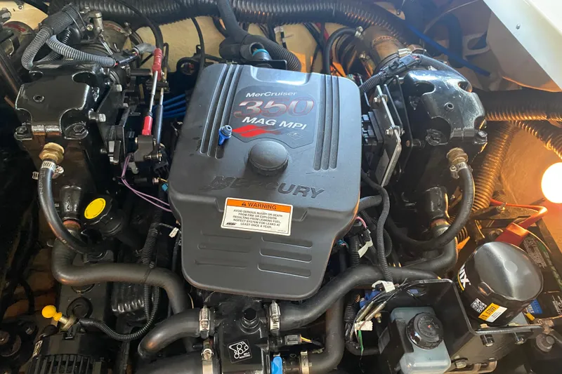 Slide: The Image of Engine of a 2007 Formula 310 Sun Sport boat, featuring a MerCruiser 350 MAG MPI. - 35