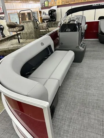 Slide: The Image of Interior of Sun Tracker Party Barge 16 DLX 2026 pontoon boat. - 3