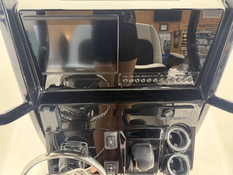 Slide: The Image of Dashboard of Tidewater 232 CC Adventure 2026 with Garmin display. - 5