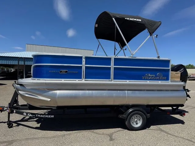 Slide: The Image of Sun Tracker Party Barge 16 DLX 2026 - 16