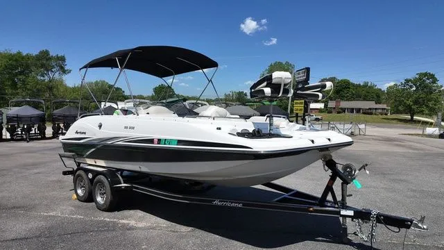 Slide: The Image of 2019 Hurricane SS 202 I/O boat on trailer outdoors. - 7
