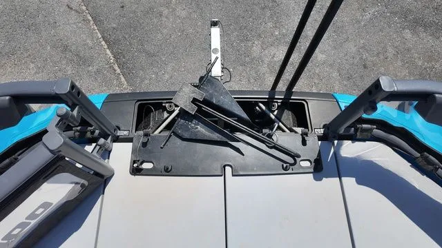 Slide: The Image of 2023 Sea-Doo Switch Sport 21 anchor and accessories on deck. - 21