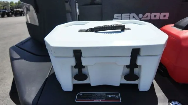 Slide: The Image of White cooler on Sea-Doo Switch Sport 21, 2023 model. - 6