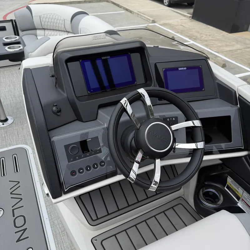 Slide: The Image of Interior of 2026 Avalon QLS25T Excalibur with modern helm station. - 20