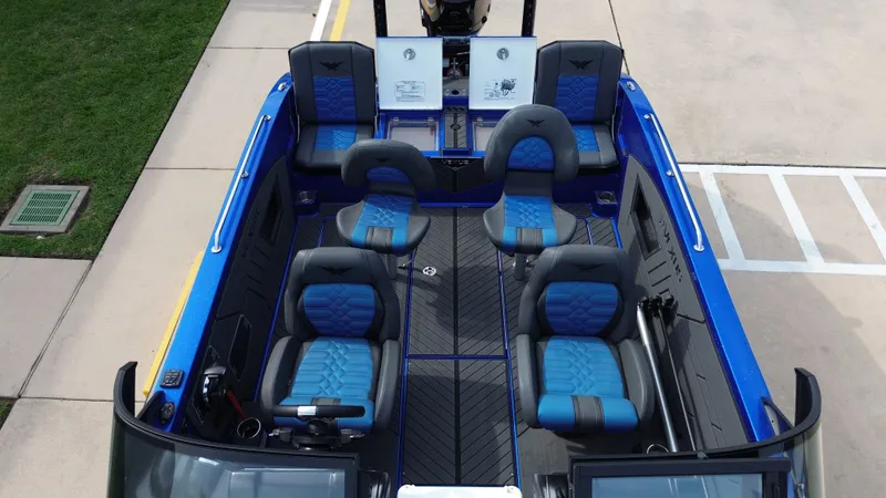 Slide: The Image of Interior view of 2025 Vexus DVX22S with blue seating. - 31