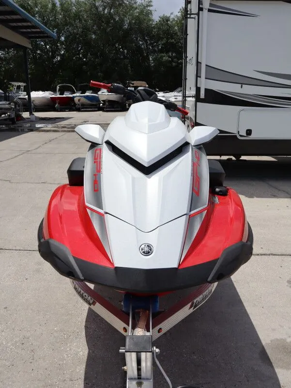 Slide: The Image of 2025 Yamaha GP 1900 HO jet ski in red and white. - 4