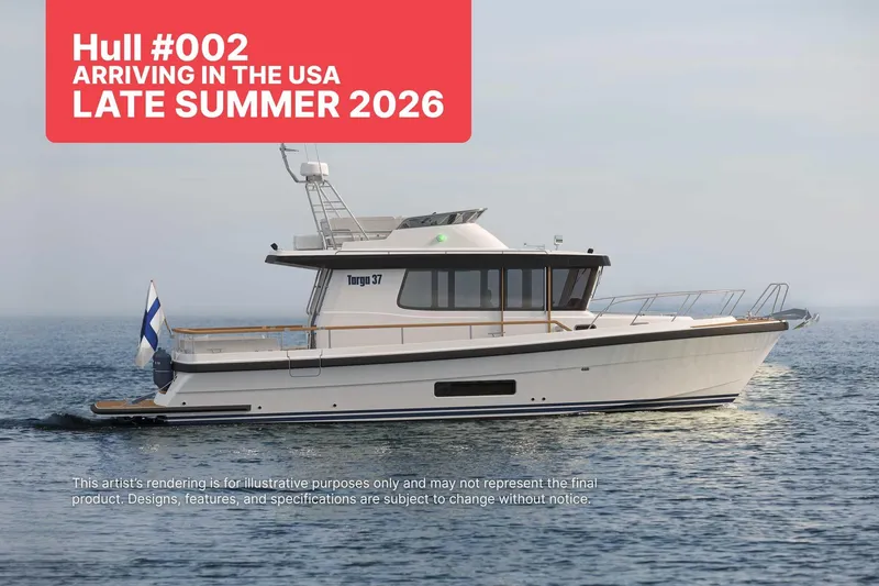 The Image of Targa 37 boat on water, arriving USA late summer 2026, model year 2027. - 0