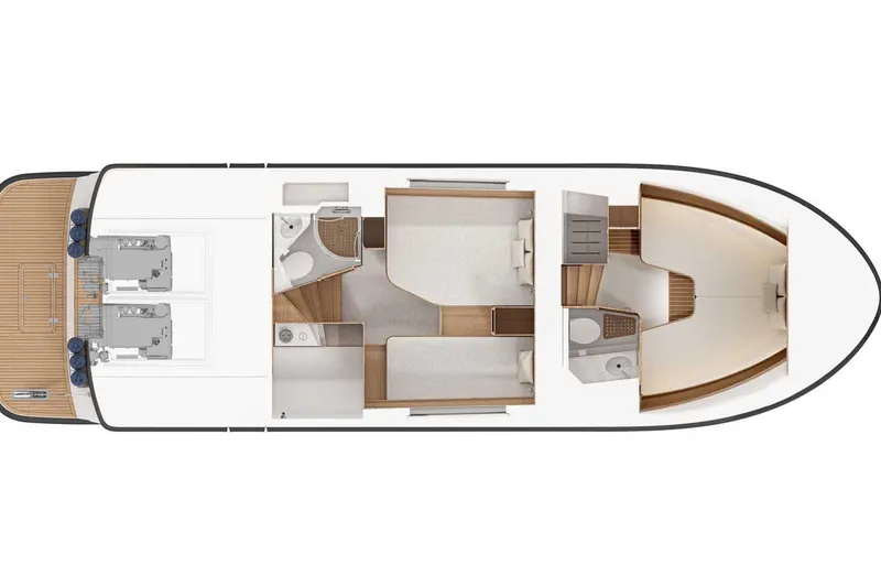 Slide: The Image of Floor plan of 2027 Targa TARGA 37 boat, showcasing interior layout and design. - 16