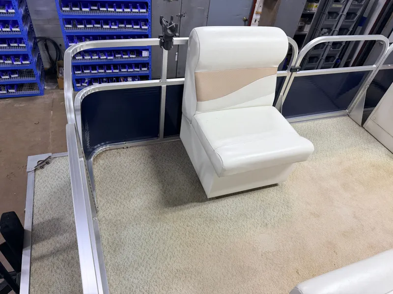 Slide: The Image of 2019 Forester 14' Pontoon with seating, interior view. - 11