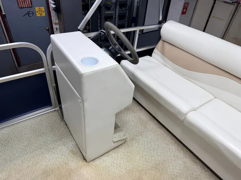 Slide: The Image of Interior of a 2019 Forester 14' Fish n Fun Pontoon. - 14