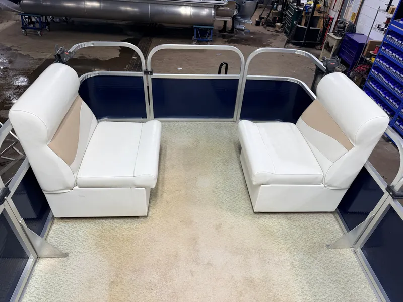 Slide: The Image of Interior of a 2019 Forester 14' Fish n Fun Pontoon. - 3