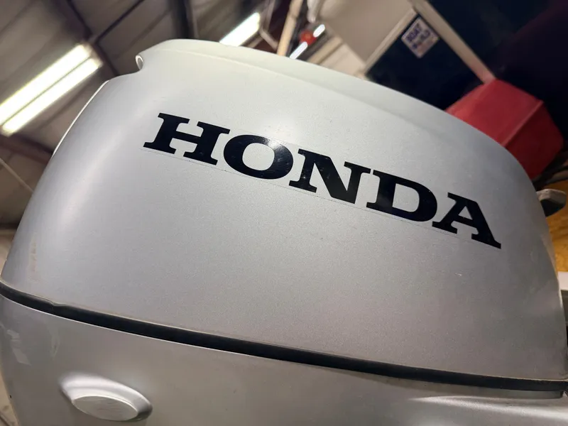 Slide: The Image of Honda outboard motor on Forester pontoon boat, 2019 model. - 30