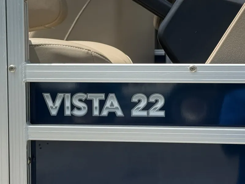 Slide: The Image of Close-up of SunChaser Vista 22 LR boat model, year 2023. - 14