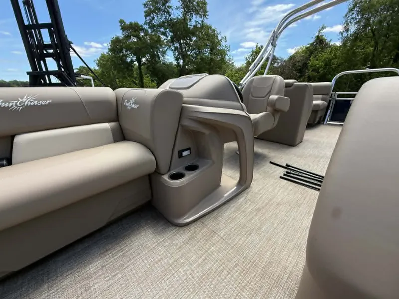 Slide: The Image of Interior of SunChaser Vista 22 LR pontoon boat, 2023 model. - 4