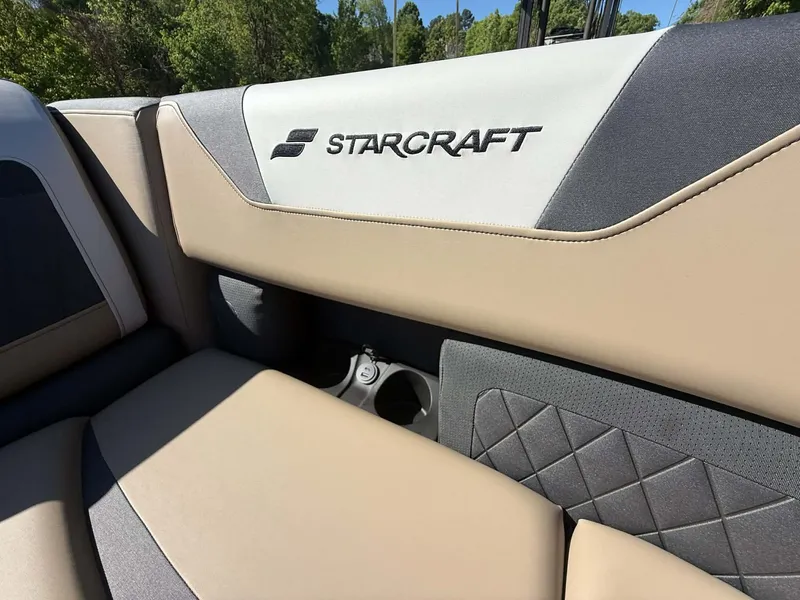 Slide: The Image of Interior of 2026 Starcraft SLS-1 R with beige and gray upholstery. - 13