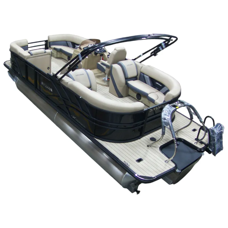 Slide: The Image of 2026 Sylvan Mirage X3 pontoon boat with luxurious interior. - 3