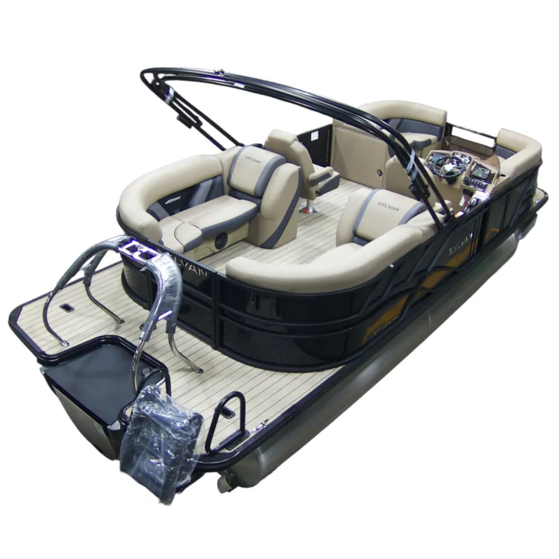 Slide: The Image of Sylvan Mirage X3 2026 pontoon boat with luxurious interior. - 5