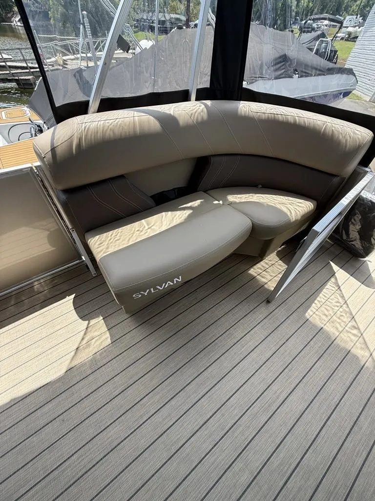 Slide: The Image of Interior of Sylvan Mirage 8524 Resorter 2025 with beige seating area. - 3