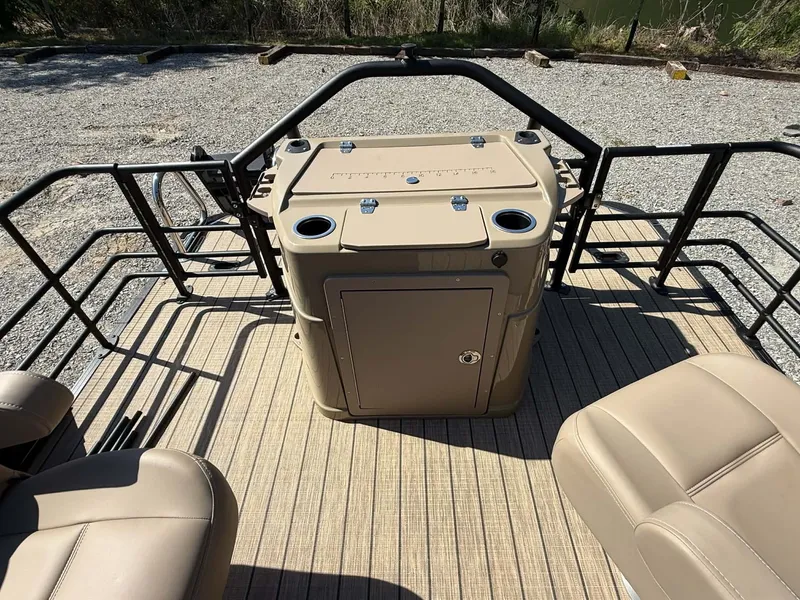 Slide: The Image of Interior of 2025 Sylvan L-3 Party Fish pontoon boat. - 11