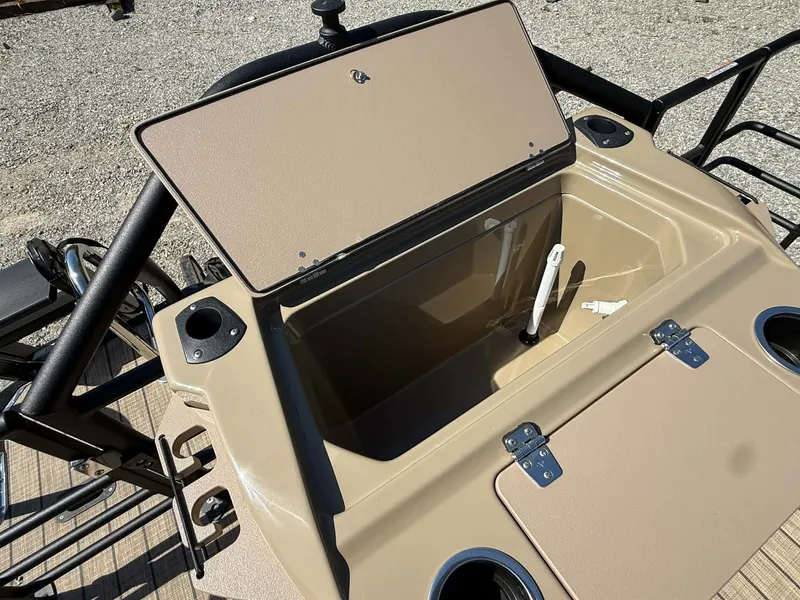 Slide: The Image of Sylvan L-3 Party Fish 2025 with open storage compartment lid. - 3