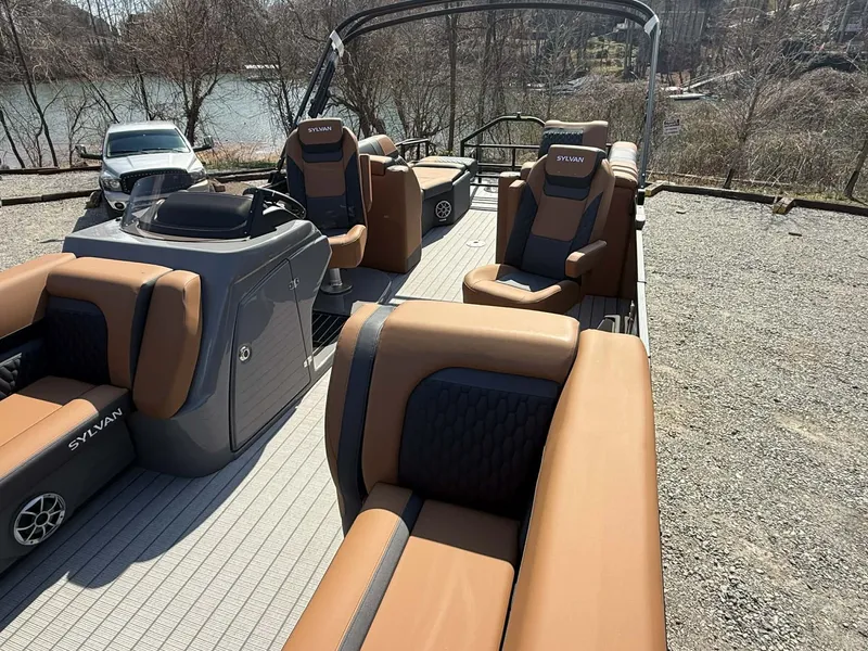 Slide: The Image of Interior of 2026 Sylvan L-3 LZ DH with luxurious seating. - 10