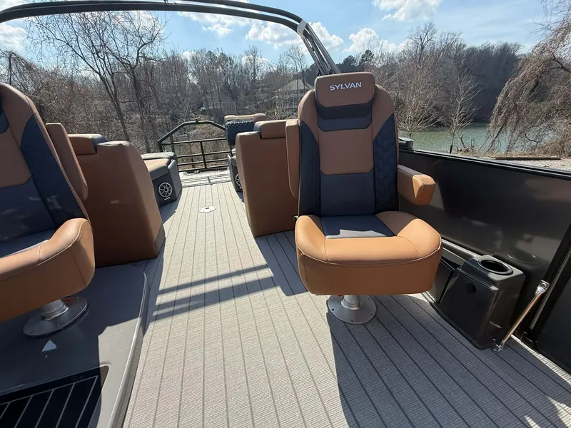 Slide: The Image of Interior of 2026 Sylvan L-3 LZ DH with luxurious seating. - 21