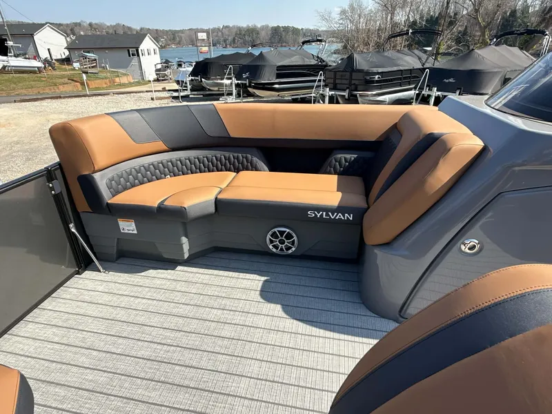 Slide: The Image of Interior of 2026 Sylvan L-3 LZ DH with luxurious seating. - 5