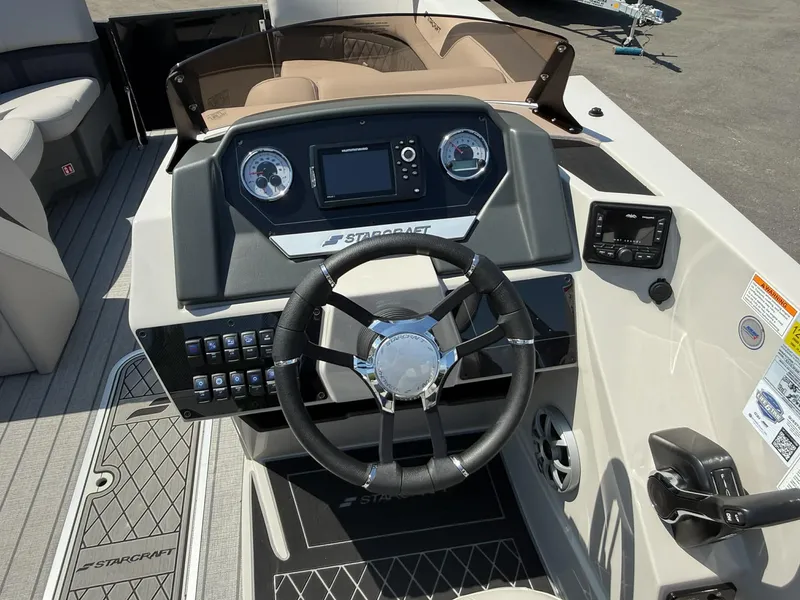 Slide: The Image of 2026 Starcraft SLS-3 DL DH Bar boat helm console. - 10