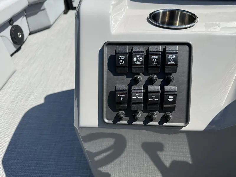 Slide: The Image of Control panel of Bentley Pontoons 223 Bolt 2026. - 12