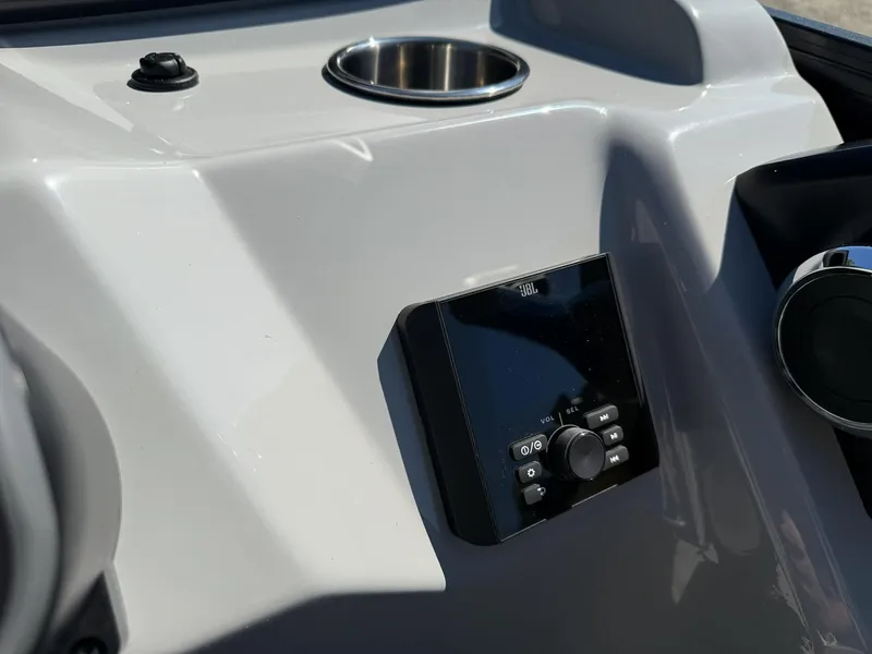 Slide: The Image of Dashboard of Bentley Pontoons 223 Bolt 2026 with JBL control. - 16