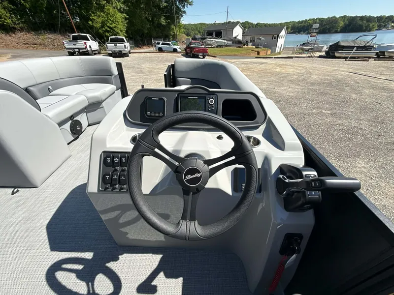 Slide: The Image of Interior view of 2026 Bentley Pontoons 223 Bolt helm. - 23