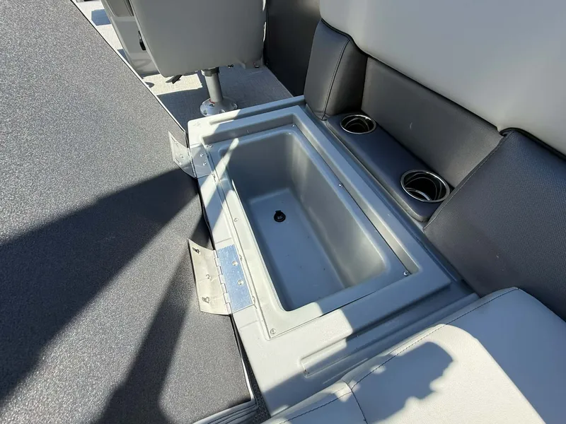 Slide: The Image of Interior of 2026 Bentley Pontoons 223 Bolt with built-in storage compartment. - 26