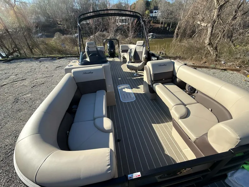 Slide: The Image of 2026 Bentley Pontoons Elite 223 Admiral with luxurious interior seating. - 13