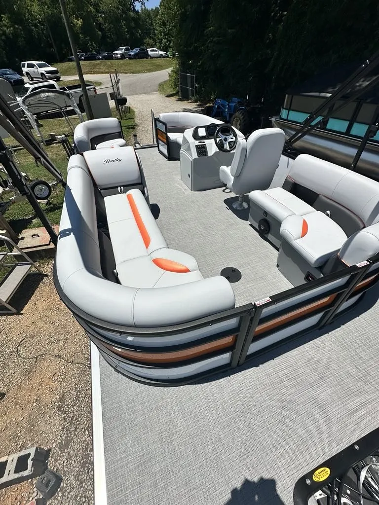 Slide: The Image of 2025 Bentley Pontoons Bentley Bolt with luxurious interior design. - 6