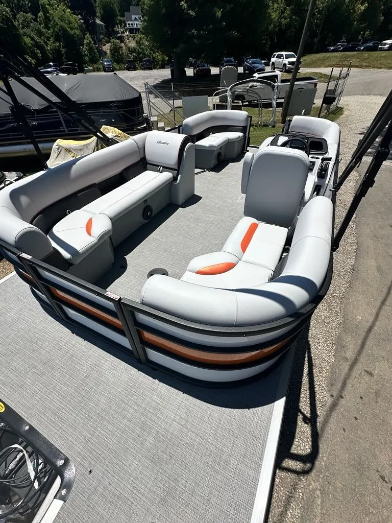 Slide: The Image of 2025 Bentley Pontoons Bentley Bolt with luxurious interior seating. - 8