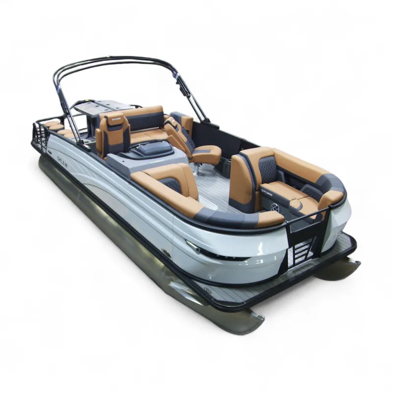 The Image of 2026 Sylvan L-3 DLZ DH BAR pontoon boat with luxurious design. - 1