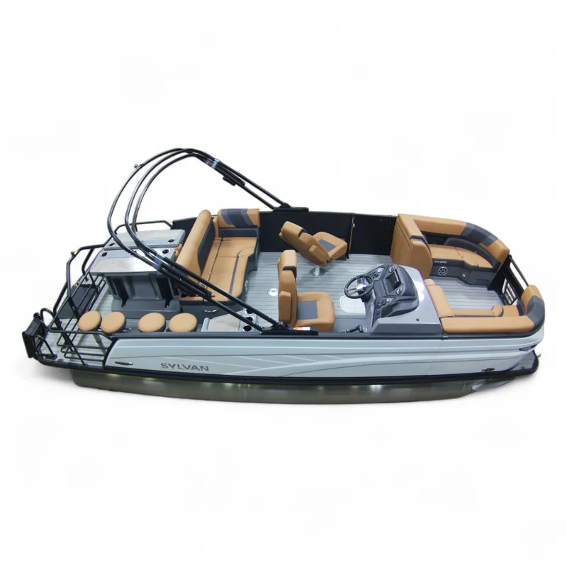 Slide: The Image of 2026 Sylvan L-3 DLZ DH BAR pontoon boat with luxurious features. - 3