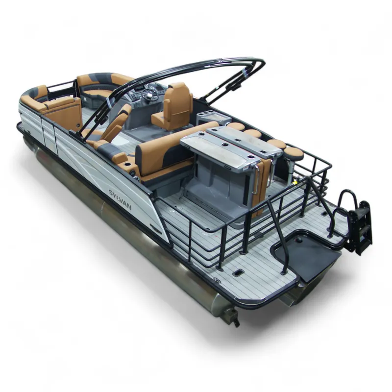 Slide: The Image of 2026 Sylvan L-3 DLZ DH BAR pontoon boat with luxurious design. - 5