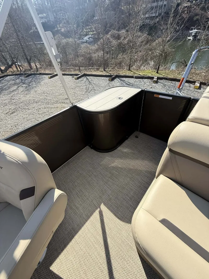 Slide: The Image of Interior of 2024 Crest Classic LX 200 pontoon boat. - 12