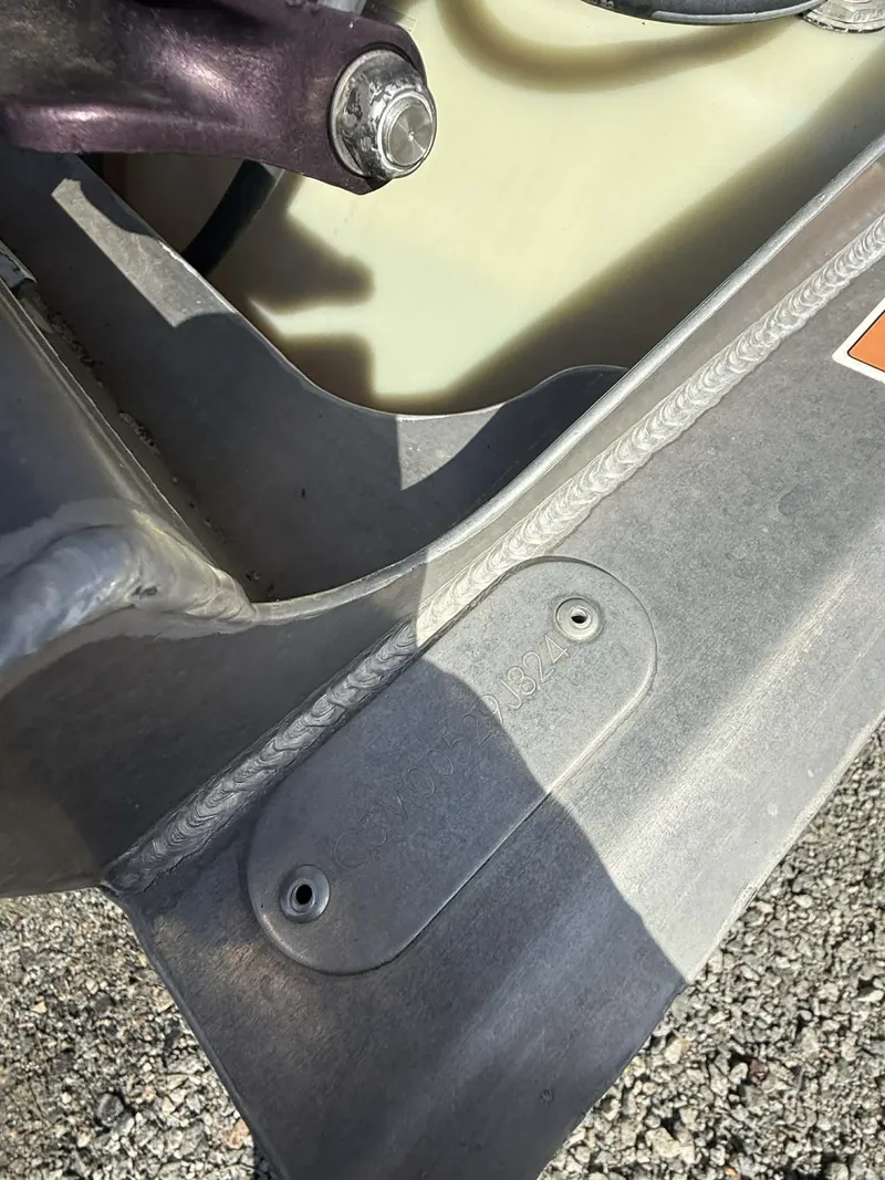 Slide: The Image of Close-up of a 2024 Crest Classic LX 200 boat detail. - 6