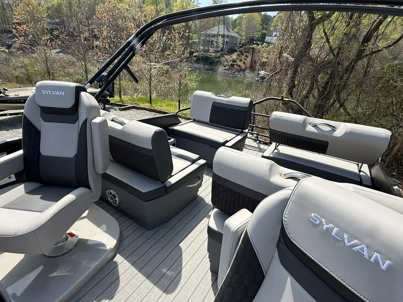 Slide: The Image of Interior of 2026 Sylvan L-3 RLZ with luxurious seating. - 13