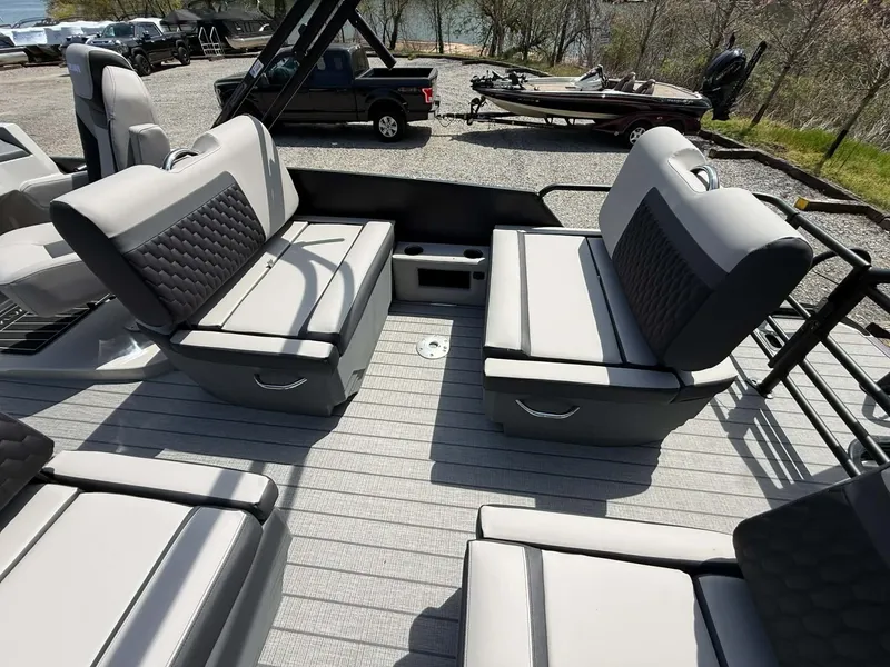 Slide: The Image of Interior of 2026 Sylvan L-3 RLZ with luxurious seating. - 19