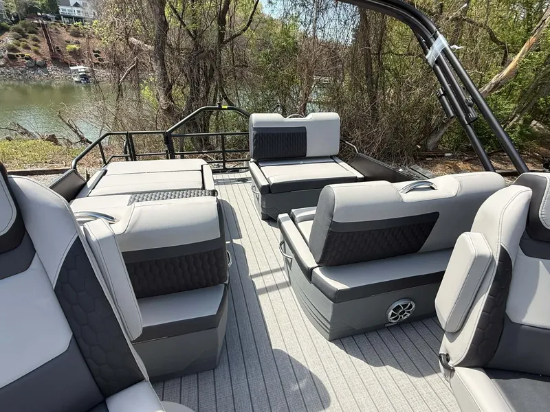 Slide: The Image of Interior of 2026 Sylvan L-3 RLZ with luxurious seating. - 20