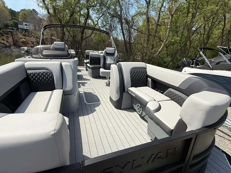 Slide: The Image of 2026 Sylvan L-3 RLZ pontoon boat with luxurious interior. - 31