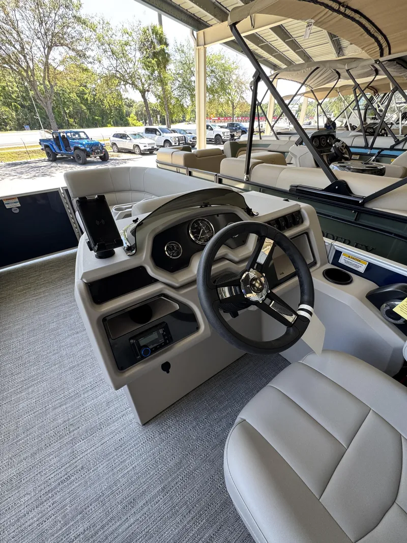 Slide: The Image of Interior view of Sweetwater EX2086SBX boat, model year 2026. - 10