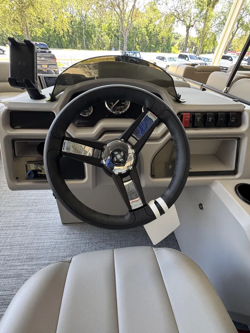 Slide: The Image of Steering console of Sweetwater EX2086SBX boat, model year 2026. - 27