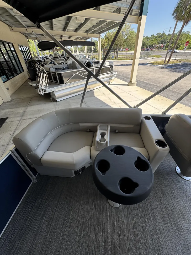 Slide: The Image of Interior of a Sweetwater EX2086SBX pontoon boat, model year 2026. - 30