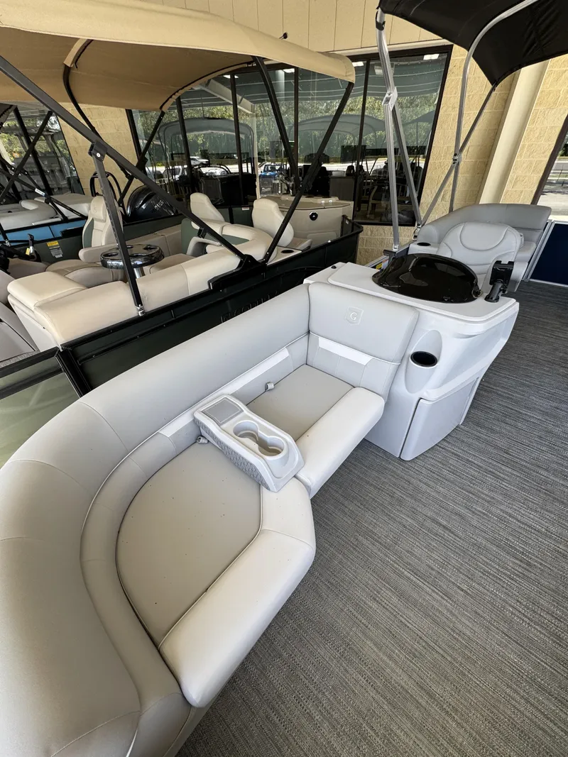 Slide: The Image of Interior of Sweetwater EX2086SBX pontoon boat, model year 2026. - 6
